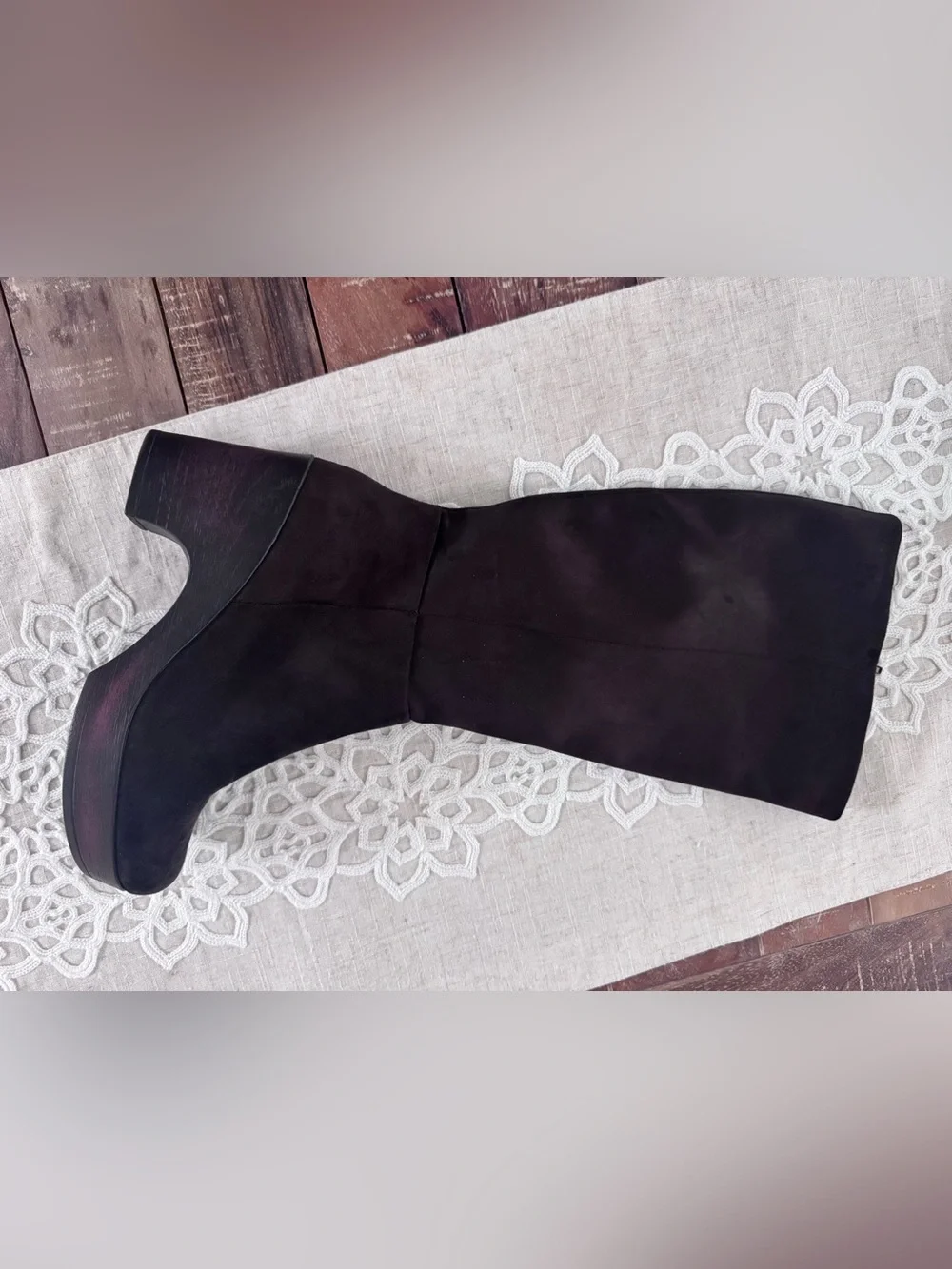 b.o.c. Born Concept Brown Faux Suede Knee High Wedge Boots Women’s Size 7M